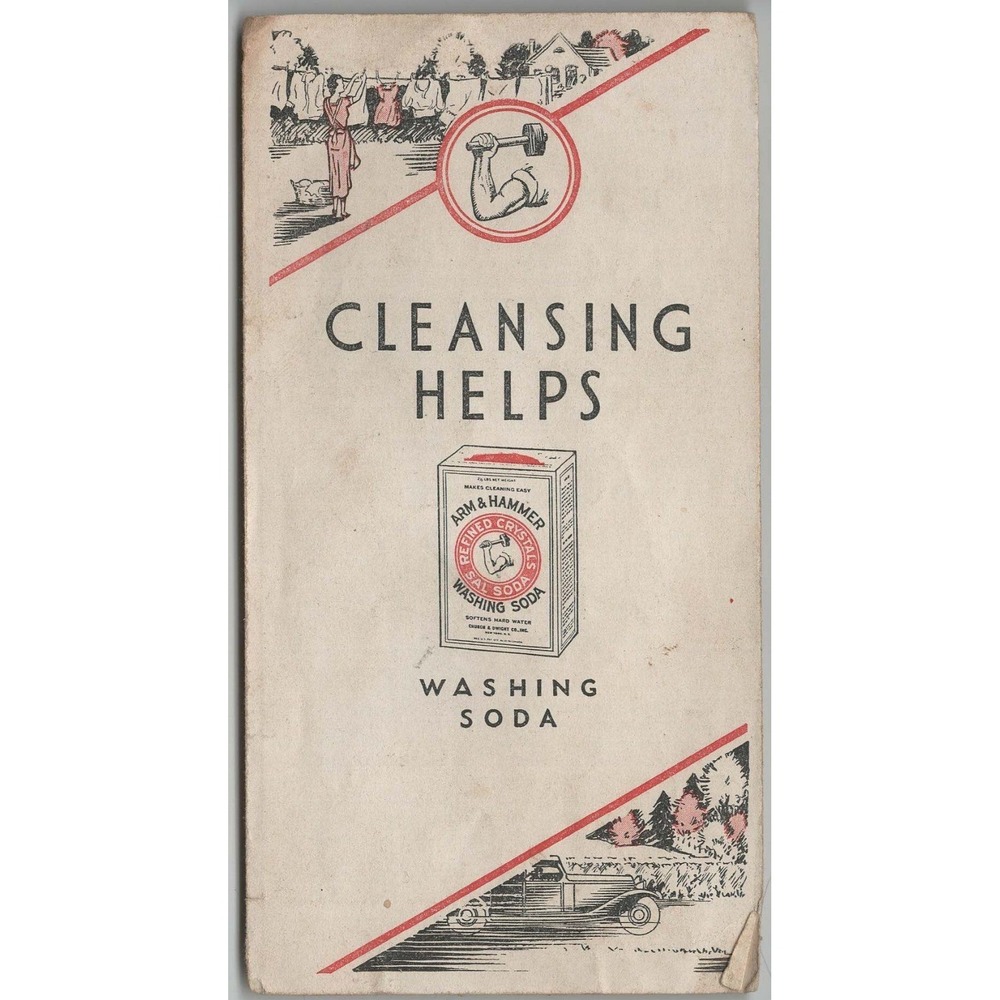 Vintage 1935 Arm & Hammer Washing Soda Cleansing Helps Advertising Booklet VG-